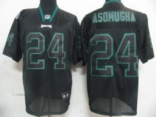 Cheap Philadelphia Eagles 24 Asomugha Black Field Shadow Premier Jerseys For Sale