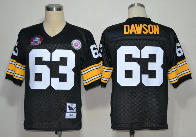 Cheap Pittsburgh Steelers 63 Dermontti Dawson Black M&N Hall of Fame 2012 NFL Jerseys For Sale