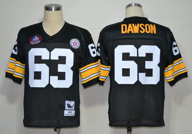 Pittsburgh Steelers 63 Dermontti Dawson Black M&N Hall of Fame 2012 NFL Jerseys