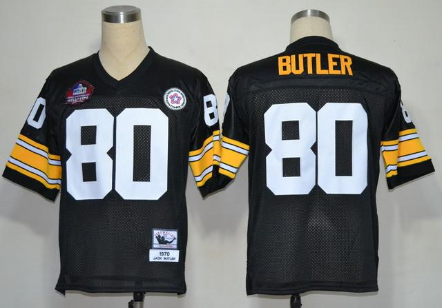 Pittsburgh Steelers 80 Jack Butler Black M&N Hall of Fame 2012 NFL Jerseys