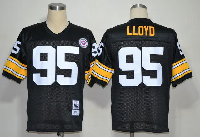 Pittsburgh Steelers 95 Greg Lloyd Black M&N 1994 NFL Jerseys