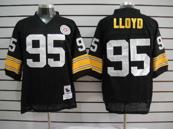 Cheap Pittsburgh Steelers #95 Lloyd Black Throwback NFL Jerseys For Sale