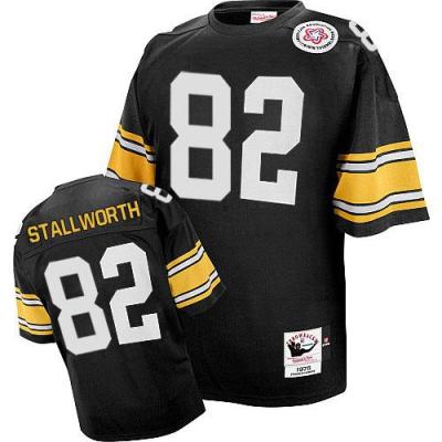Pittsburgh Steelers #82 John Stallworth Black M&N Throwback NFL Jerseys