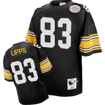 Pittsburgh Steelers #83 Louis Lipps Black M&N Throwback NFL Jerseys
