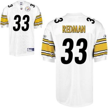 Pittsburgh Steelers #33 Isaac Redman White Jersey