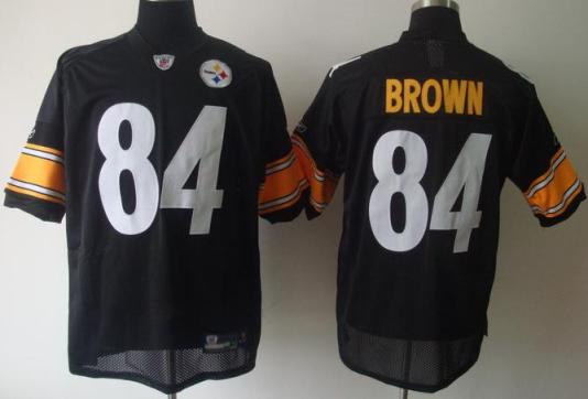 Pittsburgh Steelers #84 Antonio Brown Black NFL Jerseys