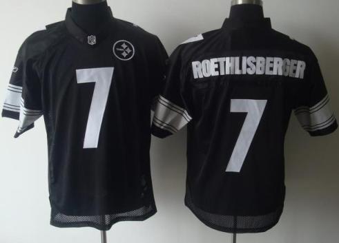 Pittsburgh Steelers 7 Ben Roethlisberger Black(Specter Style)NFL Jersey