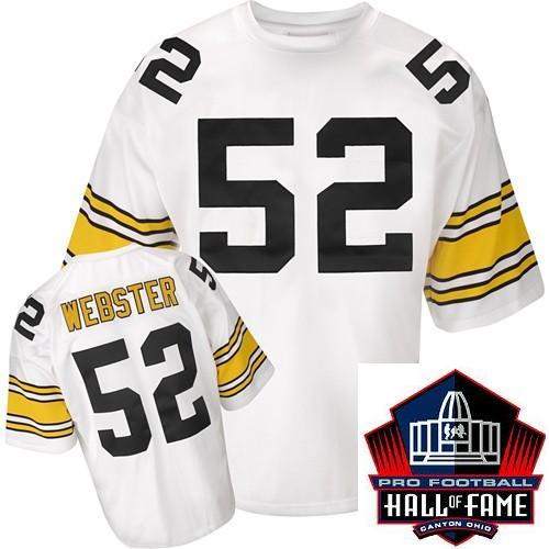 Cheap Pittsburgh Steelers 52 Mike Webster White Hall Of Fame Class Jersey For Sale