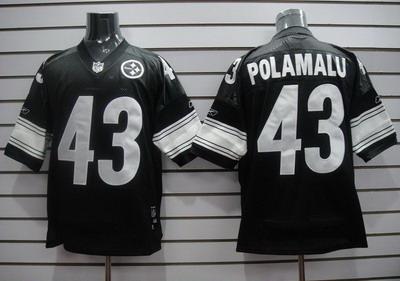 Pittsburgh Steelers 43 Polamalu Black(specter style)NFL Jersey