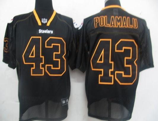 Cheap Pittsburgh Steelers 43 Polamalu Black Field Shadow Premier Jerseys For Sale