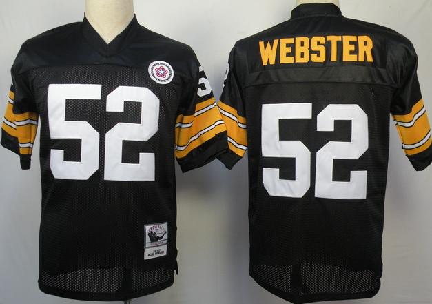 Cheap Pittsburgh Steelers 52 Mike Webster M&N Black Jersey For Sale