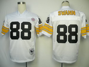 Cheap Pittsburgh Steelers 88 SWANN White Throwback Jerseys For Sale