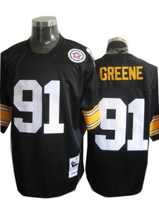 Cheap Pittsburgh Steelers 91 Kevin Greene Throwback Black Jersey For Sale