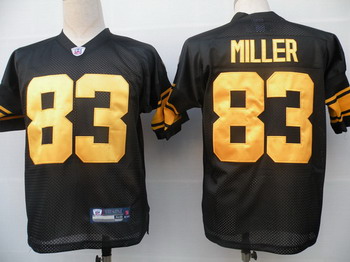 Cheap Pittsburgh Steelers 83 Heath Miller black(yellow number) Jerseys For Sale