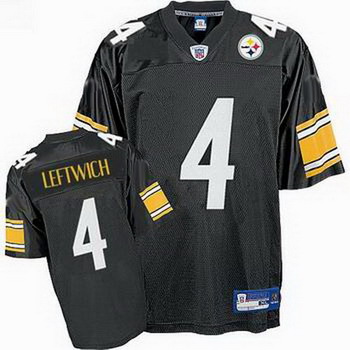 Cheap Pittsburgh Steelers 4 BYRON LEFTWICH Team black Color Jersey For Sale