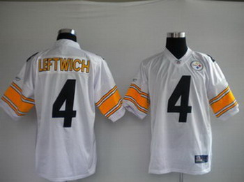 Cheap Pittsburgh Steelers 4 LEFTWICH white Jerseys For Sale