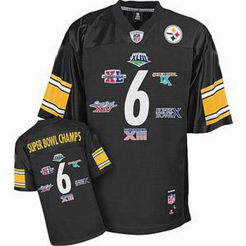 Cheap Pittsburgh Steelers 6 Time Super Bowl Champs Team Color Jersey For Sale