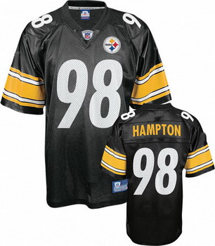 Pittsburgh Steelers Casey Hampton 98 black Football Jersey