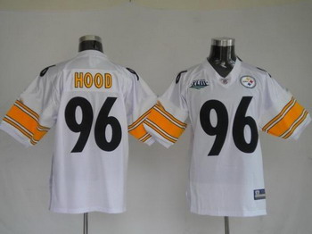Pittsburgh Steelers 96 Evander Hood Super Bowl XLIII White Jerseys