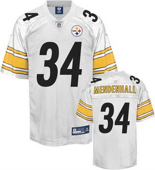 Pittsburgh Steelers 34 Rashard Mendenhall white Jerseys