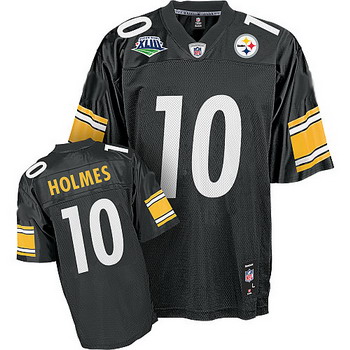 Pittsburgh Steelers 10 Santonio Holmes Super Bowl XLIII Team Color Jerseys