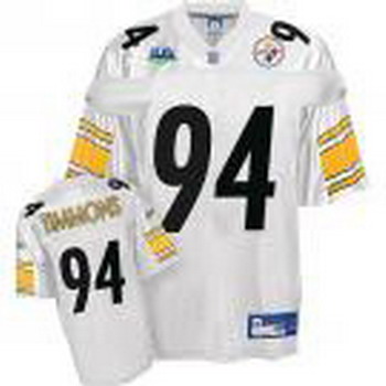 Pittsburgh Steelers 94 Lawrence Timmons White Super Bowl XLIII White Jerseys