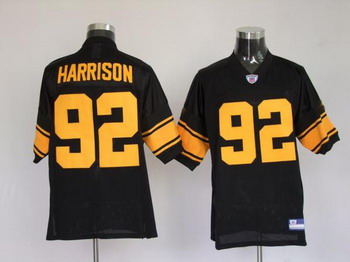 Jerseys Pittsburgh Steelers 92 James Harrison black yellow number