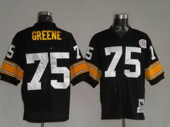 Cheap Jerseys Pittsburgh Steelers 75 Joe Greene black Mitchell and ness jerseys For Sale