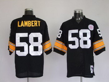 jerseys Pittsburgh Steelers 58 Jack Lambert black Throwback Jerseys