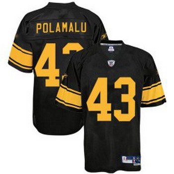 Cheap Pittsburgh Steelers 43 Troy Polamalu Black Jersey For Sale