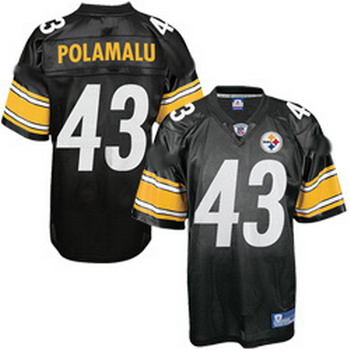 Pittsburgh Steelers 43 Troy Polamalu Black Football Jersey