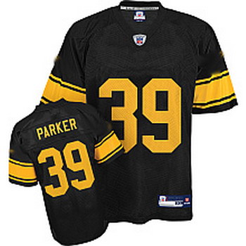 Cheap jerseys Pittsburgh Steelers 39 Willie Parker black Jerseys yellow number For Sale