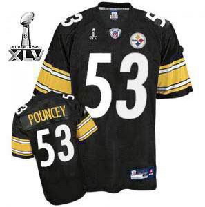 Cheap Pittsburgh Steelers 53 Maurkice Pouncey Team Color 2010 Super bowl Black For Sale