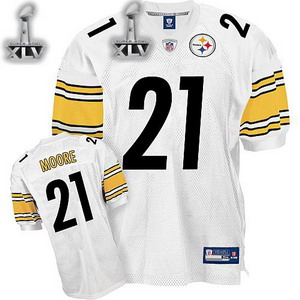 Cheap Pittsburgh Steelers 21 Mewelde Moore jerseys 2011 super bowl jersey white For Sale