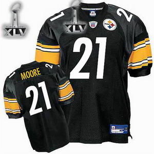 Cheap Pittsburgh Steelers 21 Mewelde Moore jerseys 2011 super bowl jersey black For Sale