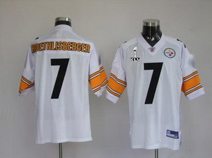 Cheap Pittsburgh Steelers 7 Ben Roethlisberger White Super Bowl XLV Jerseys For Sale