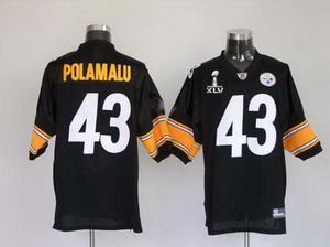 Cheap Pittsburgh Steelers 43 Troy Polamalu black Super Bowl XLV Jerseys For Sale