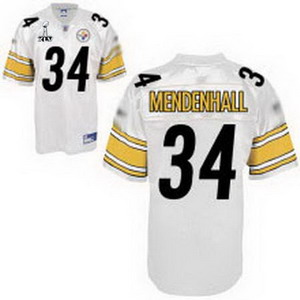 Cheap Pittsburgh Steelers 34 Rashard Mendenhall White Super Bowl XLV Jerseys For Sale
