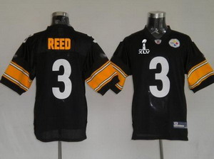 Cheap Pittsburgh Steelers 3 Jeff Reed black Super Bowl XLV Jerseys For Sale