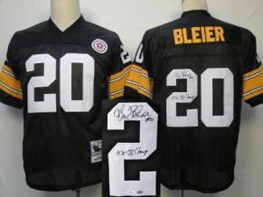 Cheap Pittsburgh Steelers 20 Bleier Black Throwback M&N Signed NFL Jerseys For Sale