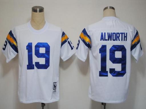 San Diego Chargers 19 Alworth White M&N 1984 NFL Jerseys