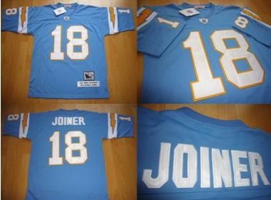 Cheap San Diego Chargers 18 Charlie Joiner Light Blue Throwback Jersey For Sale
