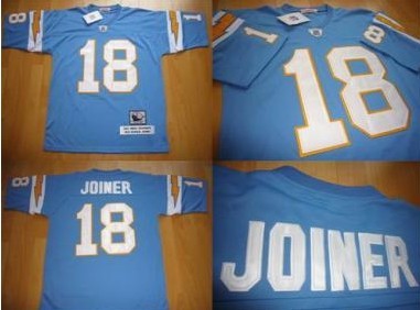 San Diego Chargers 18 Charlie Joiner Light Blue Throwback Jersey