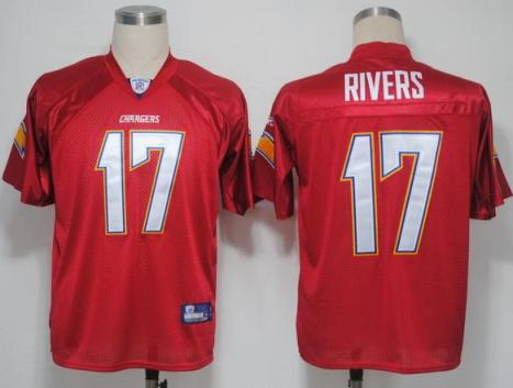 Cheap San Diego Chargers 17 Philip Rivers Red NFL Jerseys For Sale