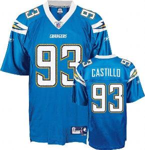 San Diego Chargers 93 Luis Castillo Light Blue Jersey