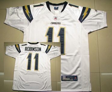 San Diego Chargers 11 Laurent Robinson White Jersey