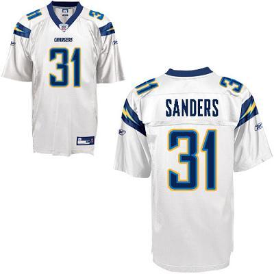 San Diego Chargers 31 Bob Sanders White Jersey