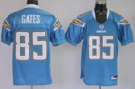 San Diego Chargers 85 Antonio Gates Light Blue Jersey