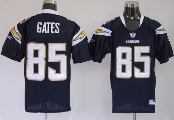 Cheap San Diego Chargers 85 Antonio Gates Dark Blue Jersey For Sale