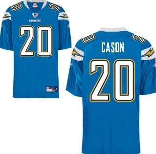 San Diego Chargers 20 Antoine Cason Light Blue Jersey